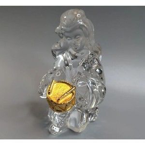 Gorham Crystal Glass Nativity Drummer Boy Shiny Gold NO DAMAGE No Box